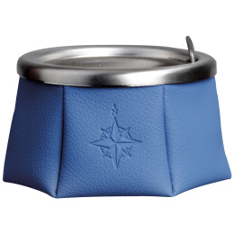 Пепельница нескользящая Marine Business Klein синяя, нерж. сталь и исск. кожа (10265943)